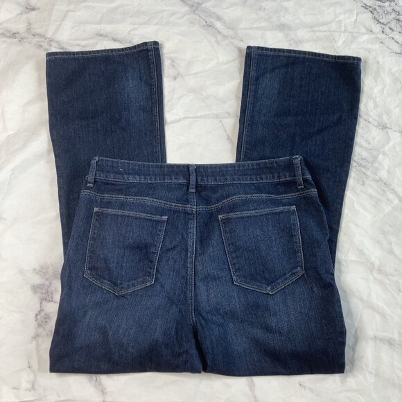 Chicos Bootcut Jeans Womens Size 12 Short 2 Short Boot Cut Jean Dark Wash N123 - Picture 3 of 4